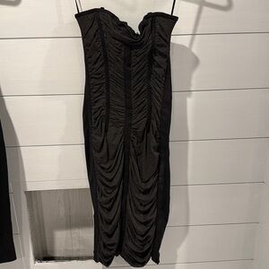 D&G Dolce & Gabbana Black Strapless Dress